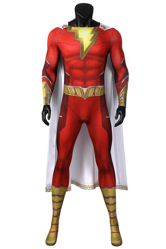 Shazam! Fury of the Gods Billy Batson Jumpsuit Cosplay Costume for Halloween