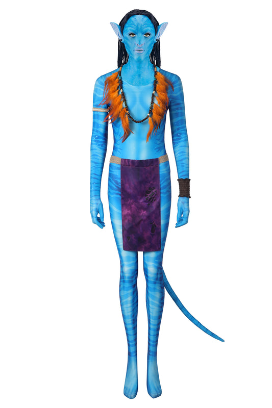 Avatar: The Way of Water Neytiri Blue Jumpsuit Cosplay Costume Suit for Halloween