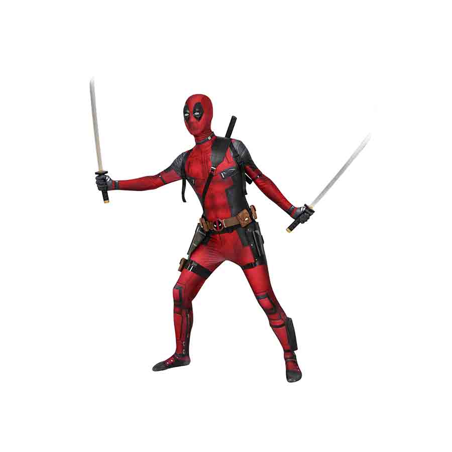 Deadpool Jumpsuit Cosplay Costume Full Set for Halloween