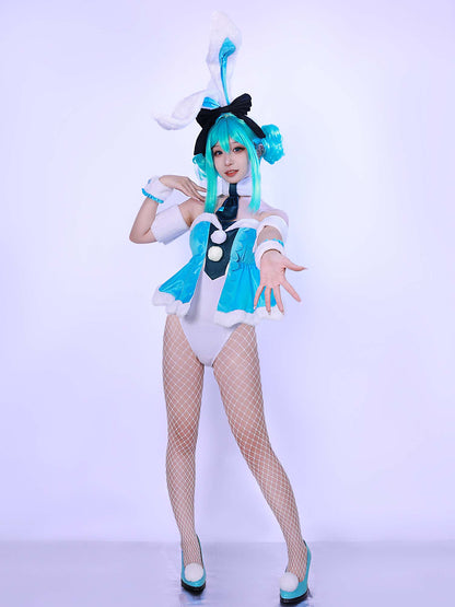 Bunny Girl White Rabbit Cosplay Costume Full Set for Halloween