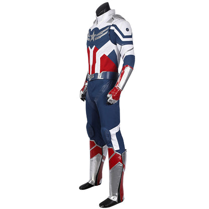 The Falcon and the Winter Soldier Captain America Sam Wilson Jumpsuit Cosplay Costume Outfit for Halloween