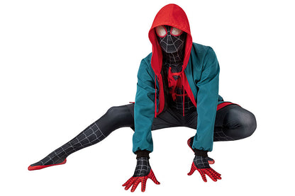 Spider-Man: Into the Spider-Verse Miles Morales Jumpsuit Cosplay Costume for Halloween