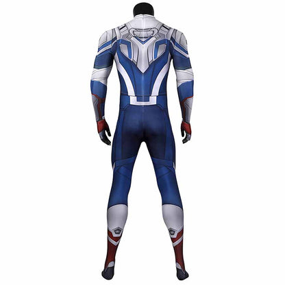 The Falcon and The Winter Soldier Sam Wilson New Captain America Jumpsuit Cosplay Costume for Halloween