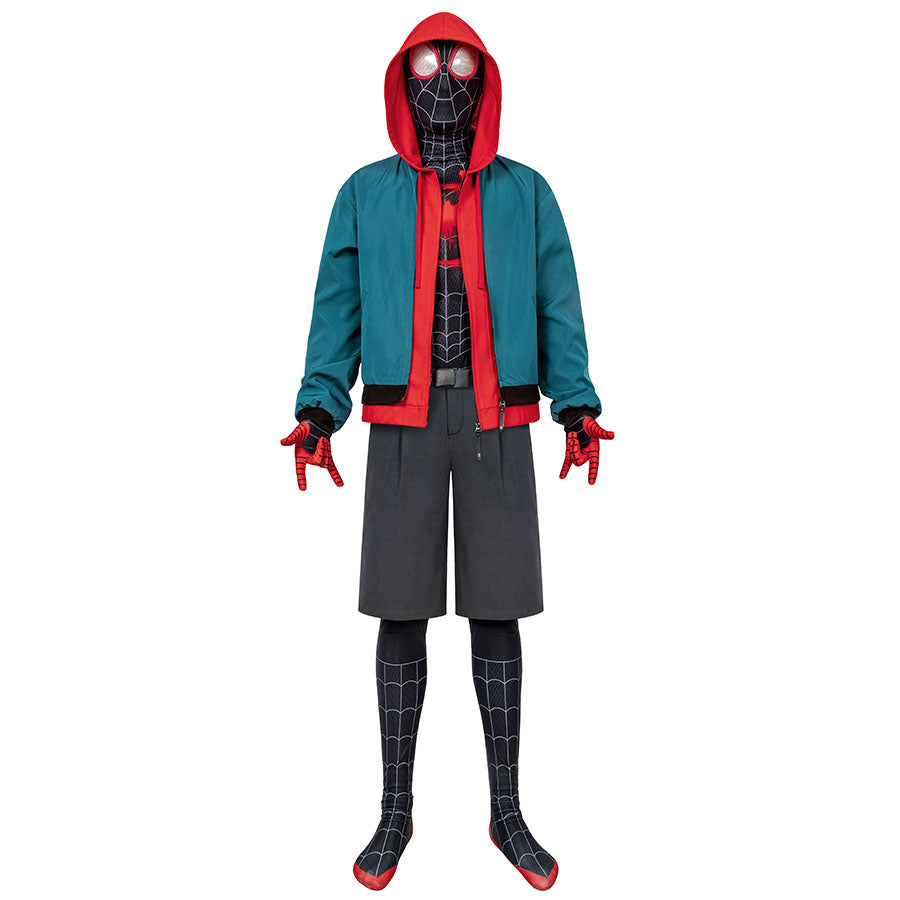 Spider-Man: Into the Spider-Verse Miles Morales Jumpsuit Cosplay Costume for Halloween