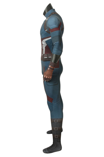 Avengers: Infinity War Captain America Steven Rogers Jumpsuit Cosplay Costume for Halloween