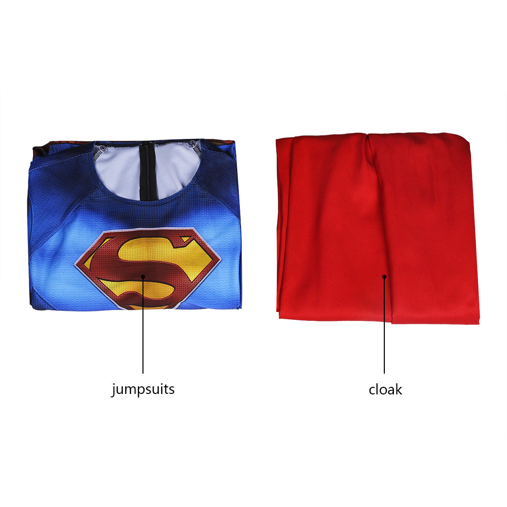 Superman & Lois Clark Kent Jumpsuit Cosplay Costume for Halloween