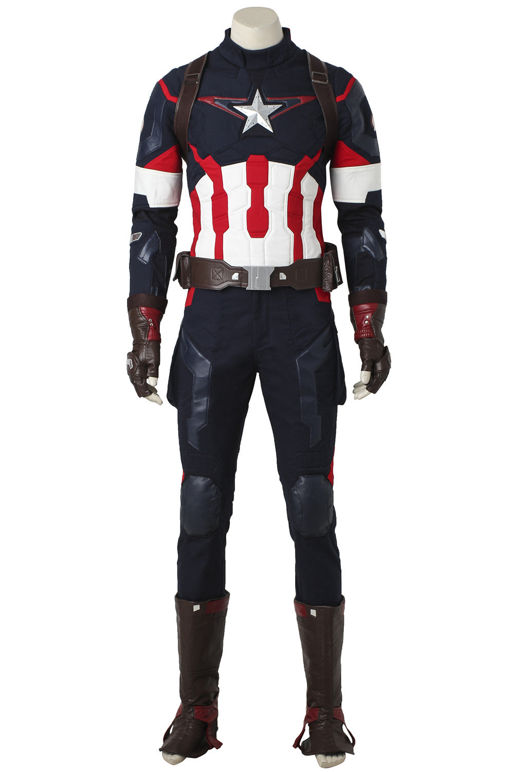 Avengers: Age of Ultron Captain America Steven Rogers Jumpsuit Cosplay Costume for Halloween