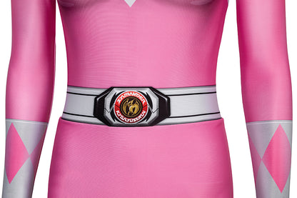 Mighty Morphin Power Rangers Pink Ranger Jumpsuit Cosplay Costume for Halloween