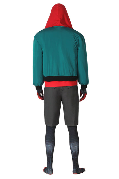 Spider-Man: Into the Spider-Verse Miles Morales Jumpsuit Cosplay Costume Outfit for Halloween