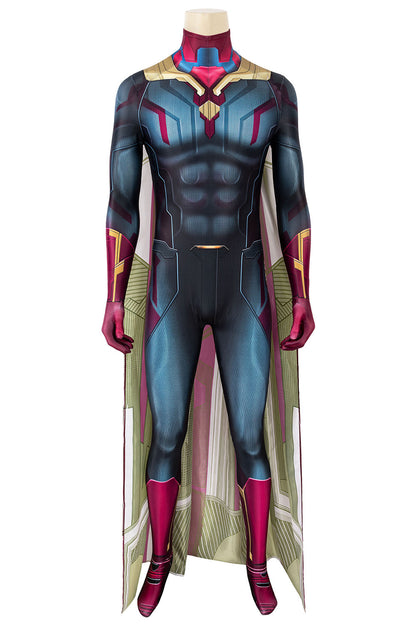 Avengers: Infinity War Vision Jumpsuit Cosplay Costume for Halloween