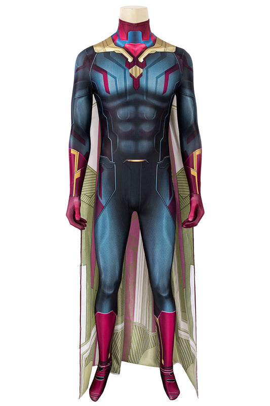 Avengers: Infinity War Vision Jumpsuit Cosplay Costume for Halloween