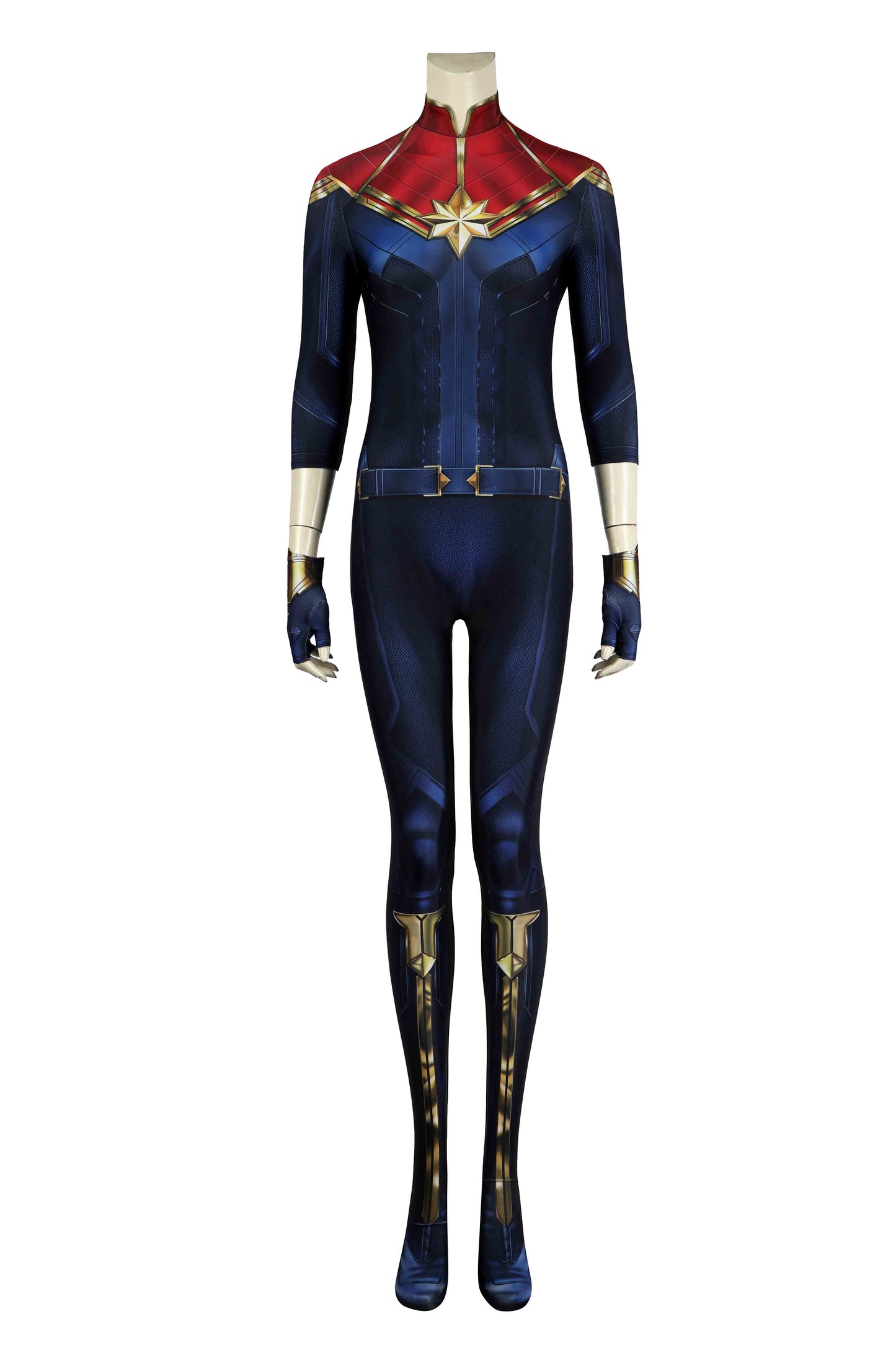 The Marvels Captain Marvel Carol Danvers Jumpsuit Cosplay Costume for Halloween