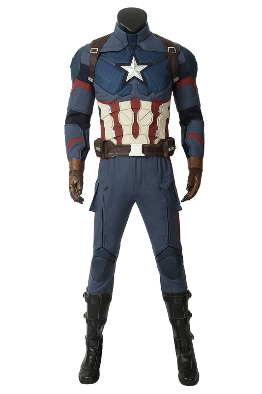 Avengers: Endgame Captain America Steve Rogers Jumpsuit Cosplay Costume Suit for Halloween