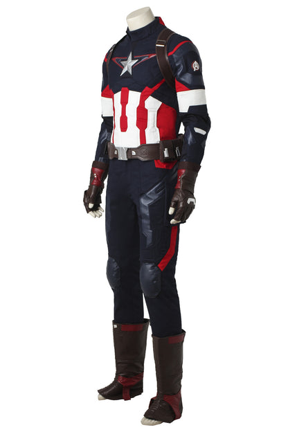 Avengers: Age of Ultron Captain America Steven Rogers Jumpsuit Cosplay Costume for Halloween