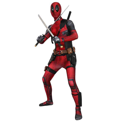 Deadpool Jumpsuit Cosplay Costume Full Set for Halloween