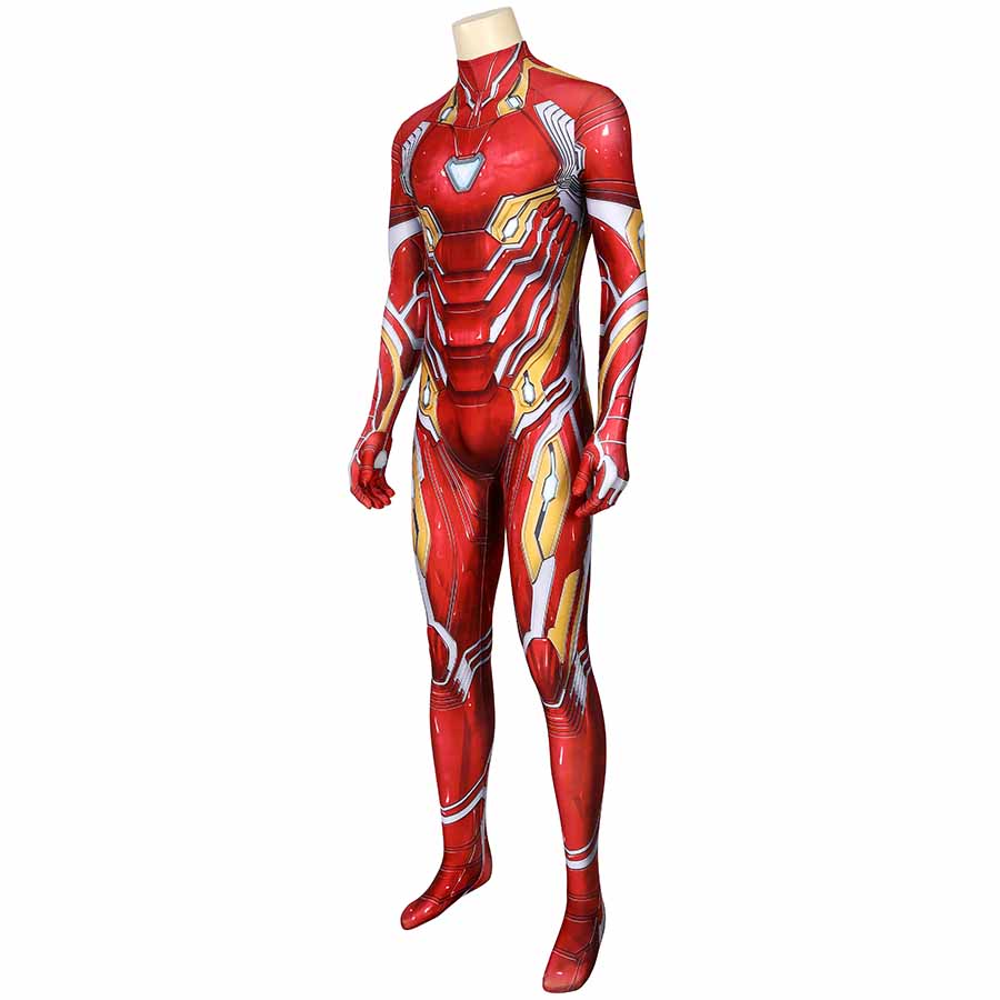 The Avengers Iron Man Tony Stark Jumpsuit Cosplay Costume for Halloween