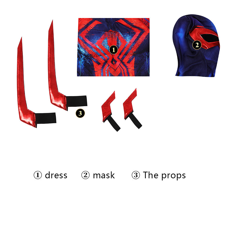 Spider-Man: Across the Spider-Verse Spider-Man 2099 Jumpsuit Cosplay Costume for Halloween