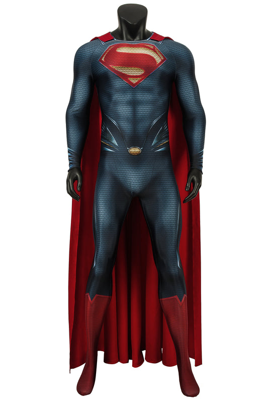 Man of Steel Superman Clark Kent Jumpsuit Cosplay Costume for Halloween