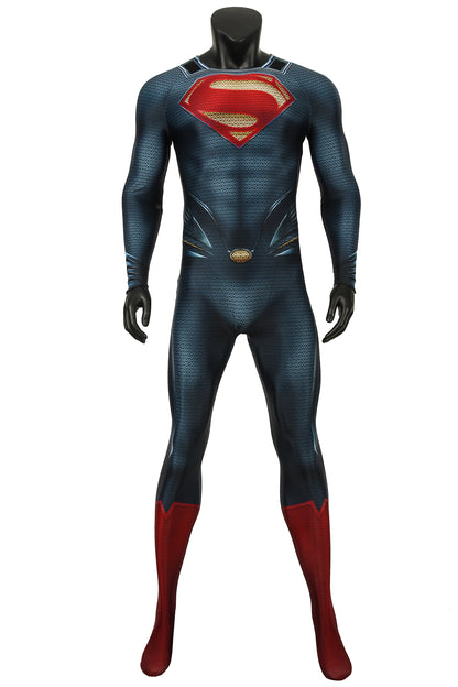 Man of Steel Superman Clark Kent Jumpsuit Cosplay Costume for Halloween