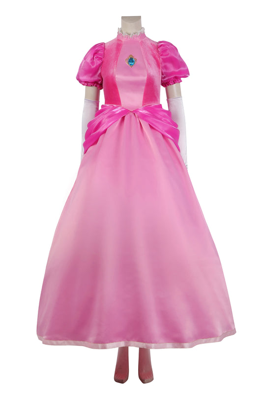 The Super Mario Bros. Movie Princess Peach Cosplay Costume Suit for Halloween