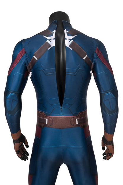 Avengers: Endgame Captain America Steve Rogers Jumpsuit Cosplay Costume for Halloween