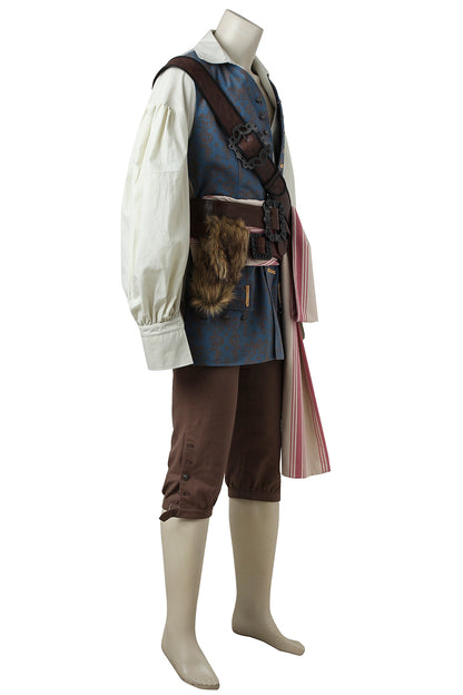 Pirates of the Caribbean 5: Dead Men Tell No Lies Captain Jack Sparrow Cosplay Costume Outfit for Halloween