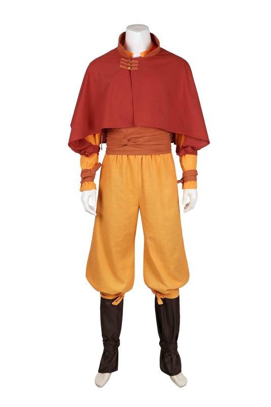 Avatar: The Last Airbender Avatar Aang Cosplay Costume Full Set for Halloween