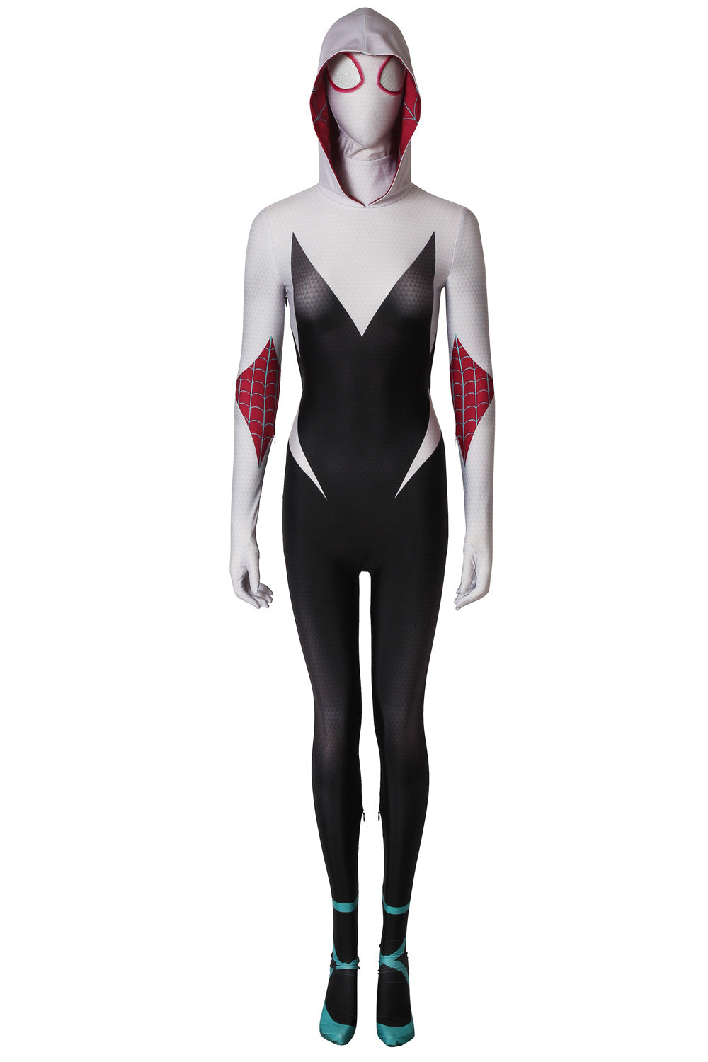 Spider-Man: Into the Spider-Verse Gwen Stacy Jumpsuit Cosplay Costume for Halloween