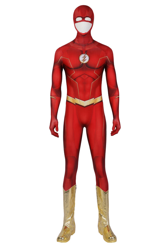 The Flash Season 8 Barry Allen Jumpsuit Cosplay Costume for Halloween