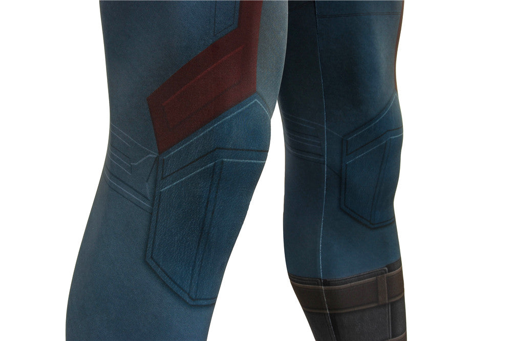 Avengers: Infinity War Captain America Steven Rogers Jumpsuit Cosplay Costume for Halloween