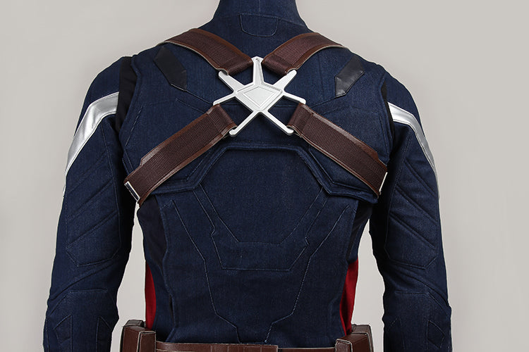 Captain America The Winter Soldier Steven Rogers Jumpsuit Cosplay Costume Full Set for Halloween