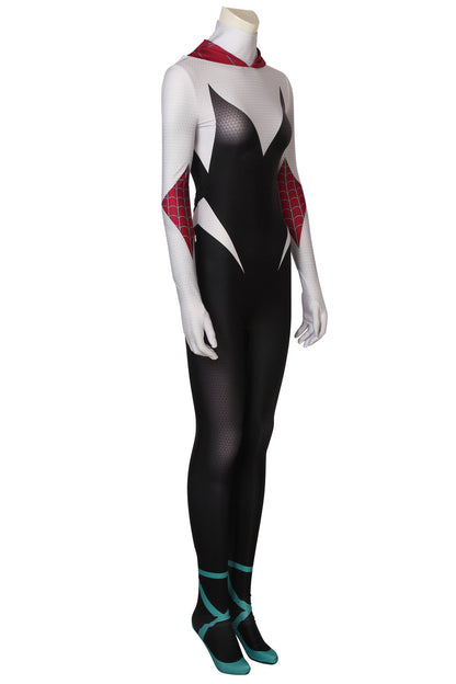 Spider-Man: Into the Spider-Verse Gwen Stacy Jumpsuit Cosplay Costume for Halloween