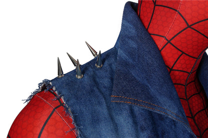 Spider-Man PS4 Spider-Punk Jumpsuit Cosplay Costume for Halloween