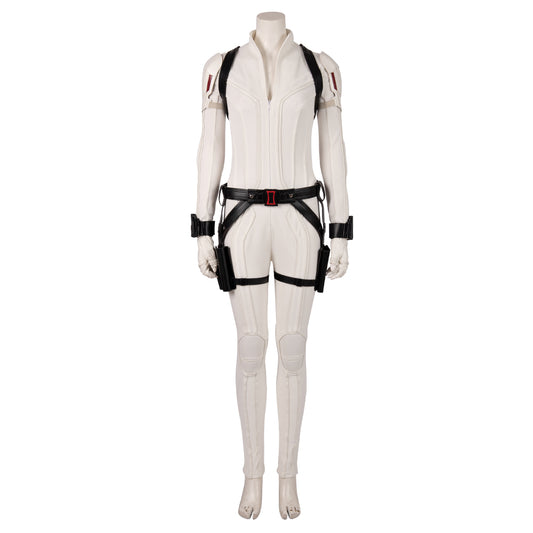 Black Widow Natasha Romanoff White Cosplay Costume Outfit for Halloween