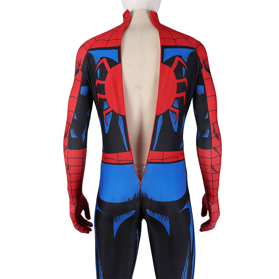 Spider-Man PS5 Vintage Comic Book Suit Jumpsuit Cosplay Costume for Halloween